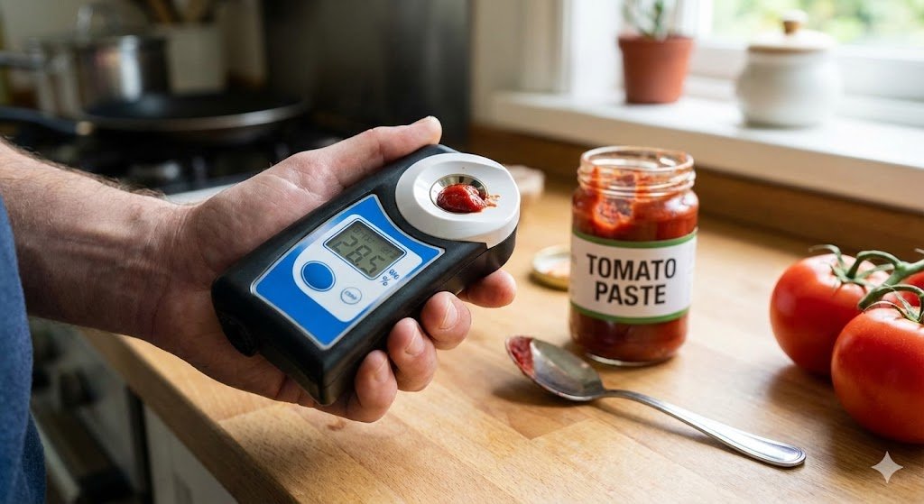 ٹیسٹ ٹماٹر کا پیسٹ بریکس